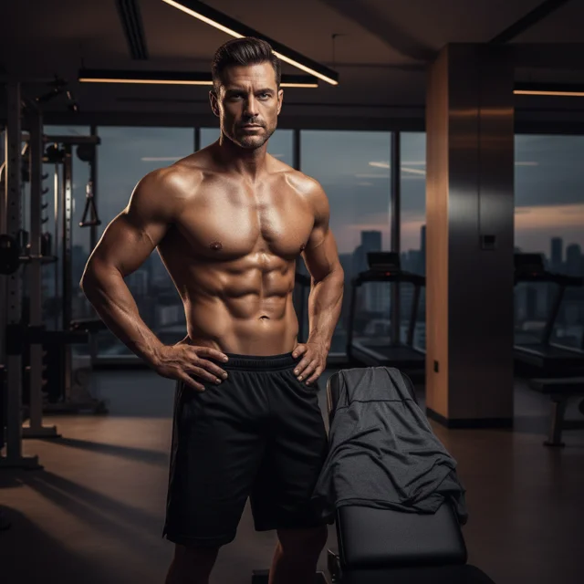 Lean, athletic male physique — the result of testosterone and hormone optimization